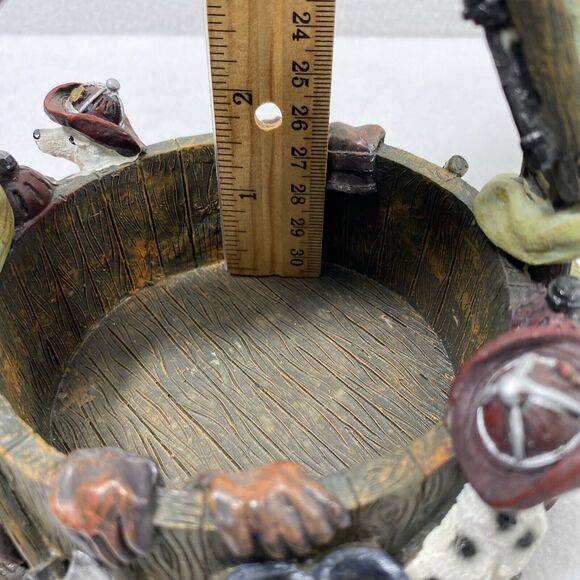 Decorative‎ Firehouse Dalmation Fireman Ladder Hose Basket w/ Handle Home Decor - Picture 9 of 9